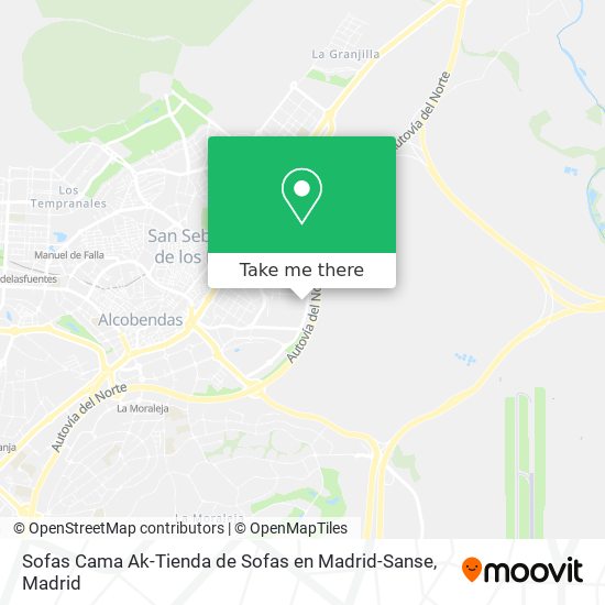 Sofas Cama Ak-Tienda de Sofas en Madrid-Sanse map