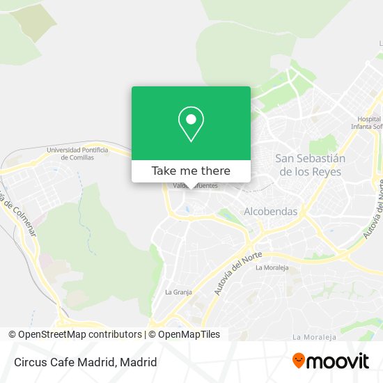 mapa Circus Cafe Madrid