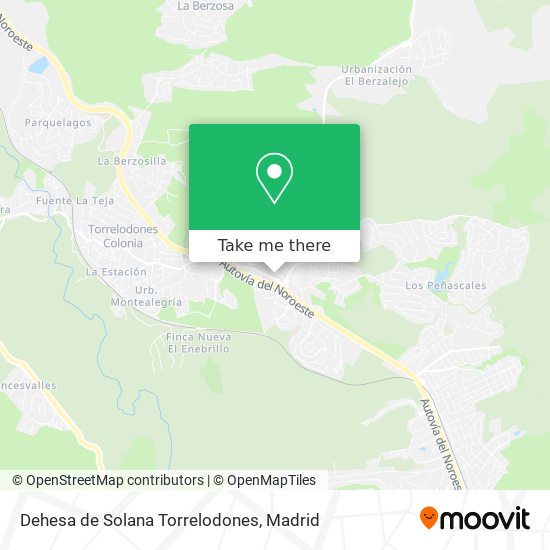 mapa Dehesa de Solana Torrelodones