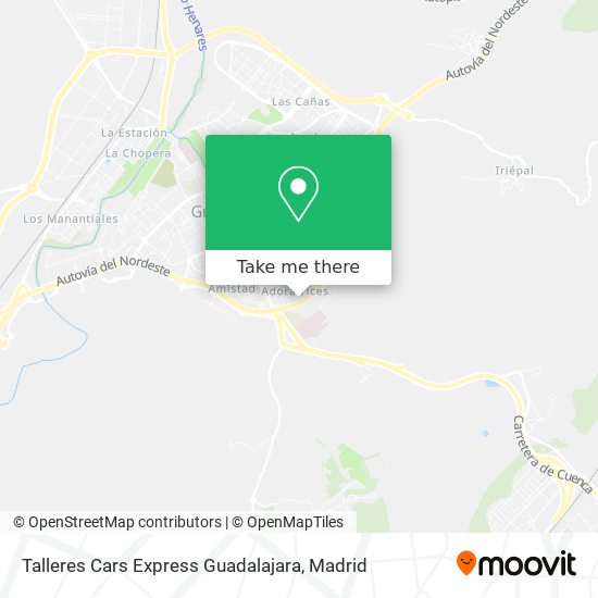 mapa Talleres Cars Express Guadalajara