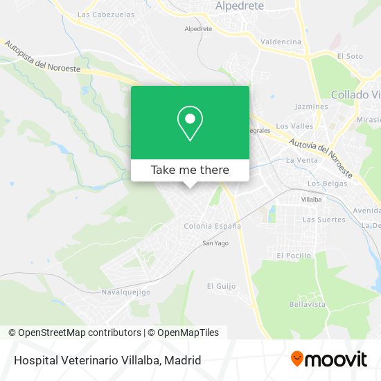 mapa Hospital Veterinario Villalba