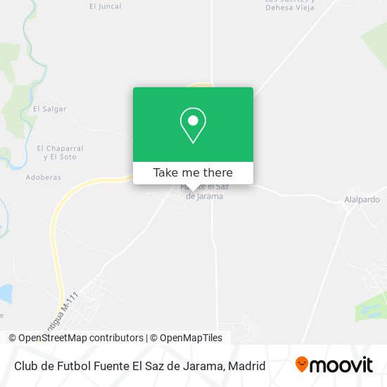 mapa Club de Futbol Fuente El Saz de Jarama