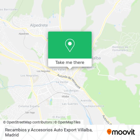 Recambios y Accesorios Auto Export Villalba map