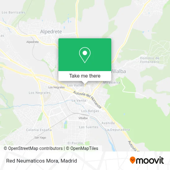 Red Neumaticos Mora map