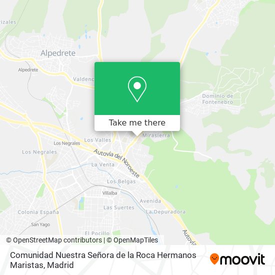 Comunidad Nuestra Señora de la Roca Hermanos Maristas map