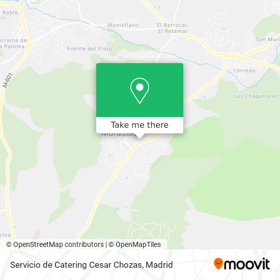 mapa Servicio de Catering Cesar Chozas
