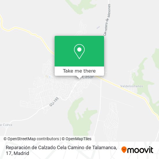 mapa Reparación de Calzado Cela Camino de Talamanca, 17