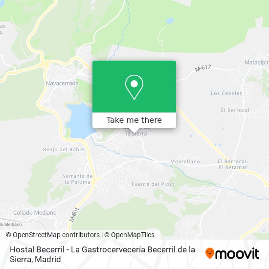 mapa Hostal Becerril - La Gastrocervecería Becerril de la Sierra