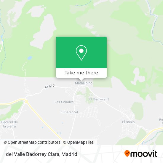 mapa del Valle Badorrey Clara