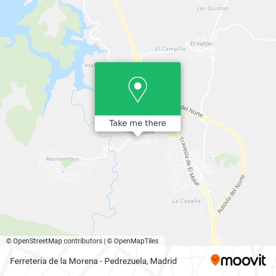 mapa Ferreteria de la Morena - Pedrezuela