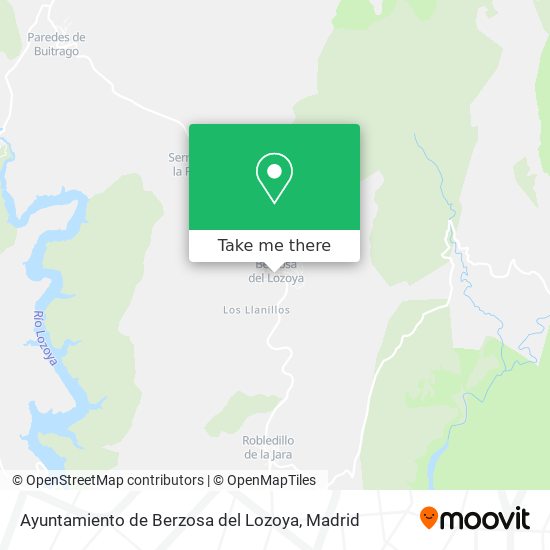 mapa Ayuntamiento de Berzosa del Lozoya