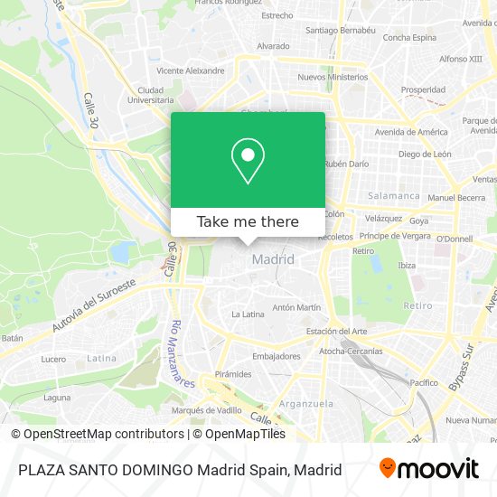 mapa PLAZA SANTO DOMINGO Madrid Spain