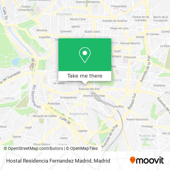 Hostal Residencia Fernandez Madrid map