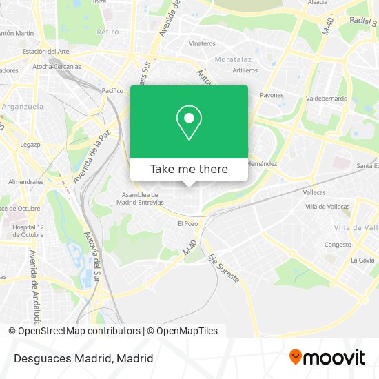 mapa Desguaces Madrid