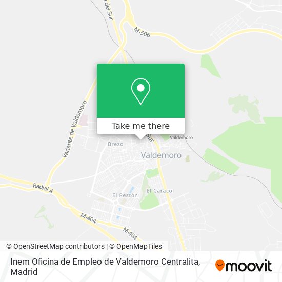 Inem Oficina de Empleo de Valdemoro Centralita map