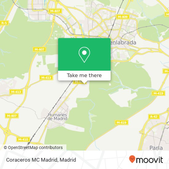 mapa Coraceros MC Madrid