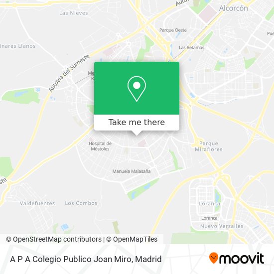 A P A Colegio Publico Joan Miro map