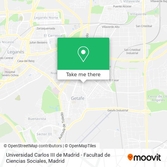 Universidad Carlos III de Madrid - Facultad de Ciencias Sociales map