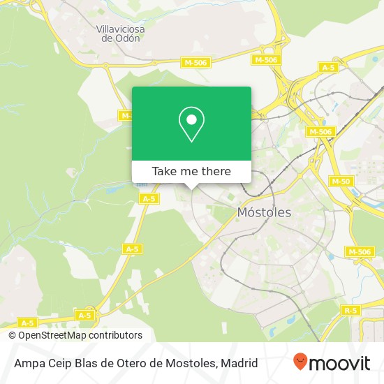 Ampa Ceip Blas de Otero de Mostoles map