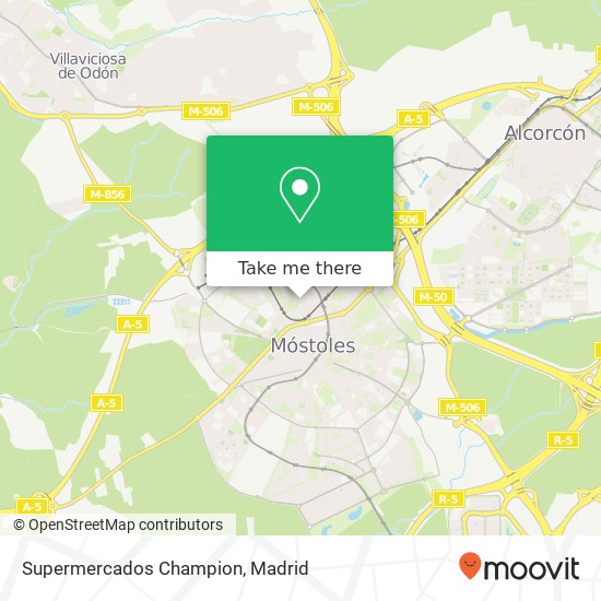 Supermercados Champion map