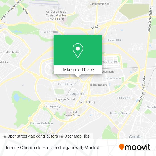 mapa Inem - Oficina de Empleo Leganés II