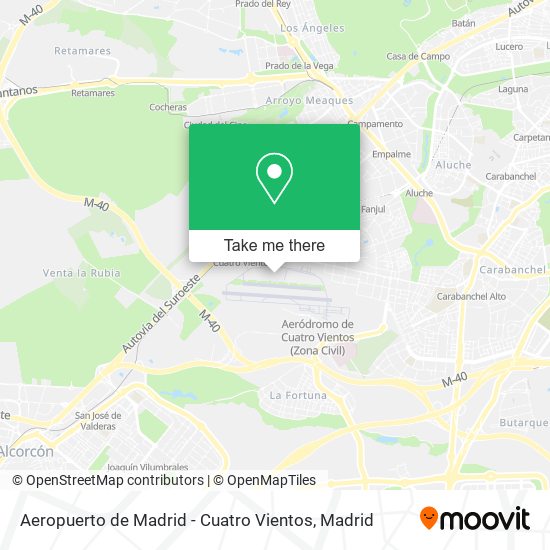 Aeropuerto de Madrid - Cuatro Vientos map