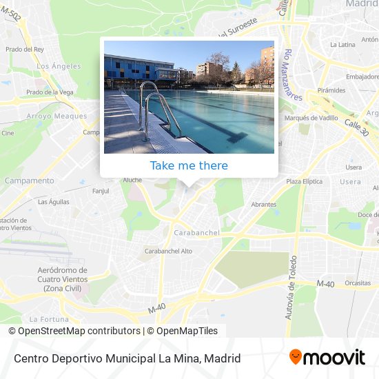 mapa Centro Deportivo Municipal La Mina