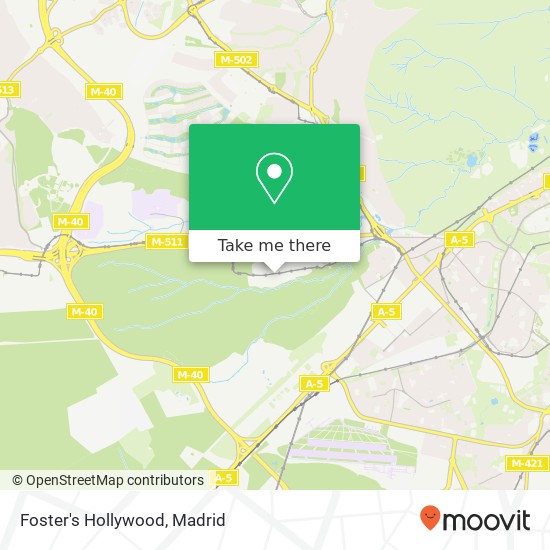 mapa Foster's Hollywood