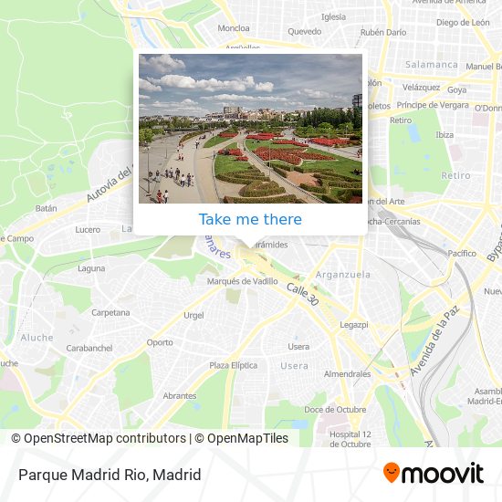 Parque Madrid Rio map
