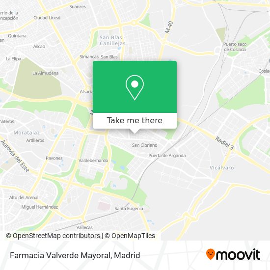 mapa Farmacia Valverde Mayoral