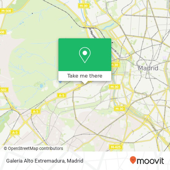 Galería Alto Extremadura map