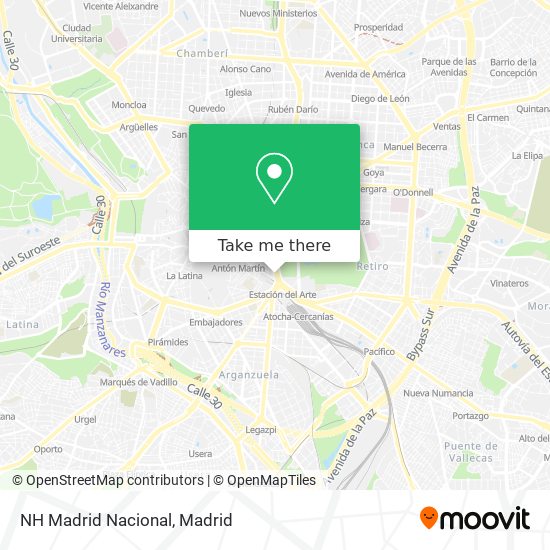 NH Madrid Nacional map