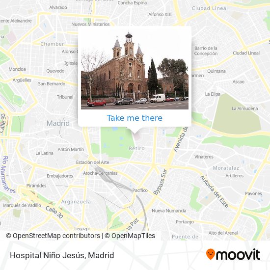 Hospital Niño Jesús map