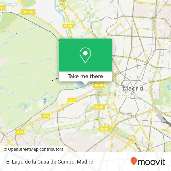 El Lago de la Casa de Campo map