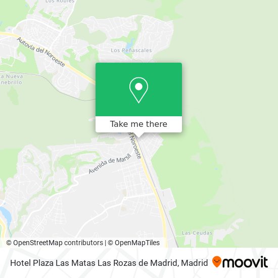Hotel Plaza Las Matas Las Rozas de Madrid map