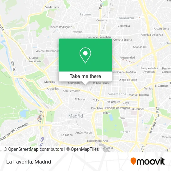 La Favorita map