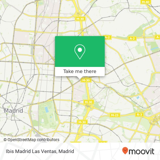 Ibis Madrid Las Ventas map