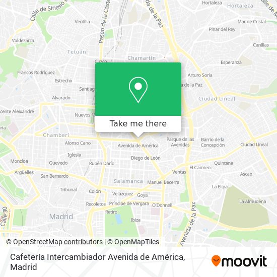 Cafetería Intercambiador Avenida de América map