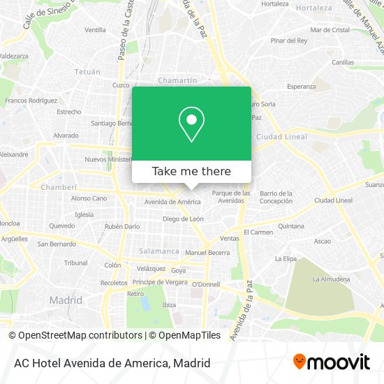 AC Hotel Avenida de America map