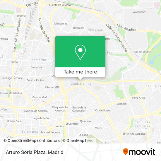 Arturo Soria Plaza map