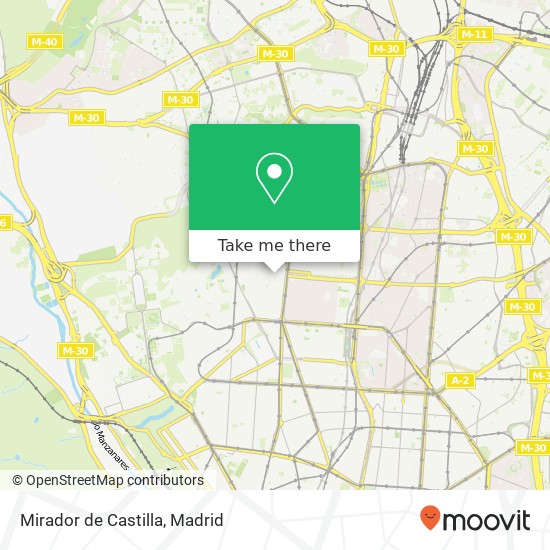 mapa Mirador de Castilla