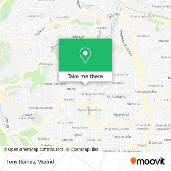 Tony Romas map