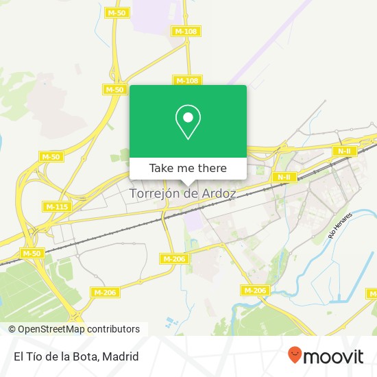 El Tío de la Bota map