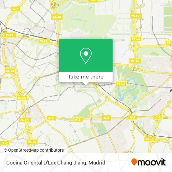 mapa Cocina Oriental D'Lux Chang Jiang