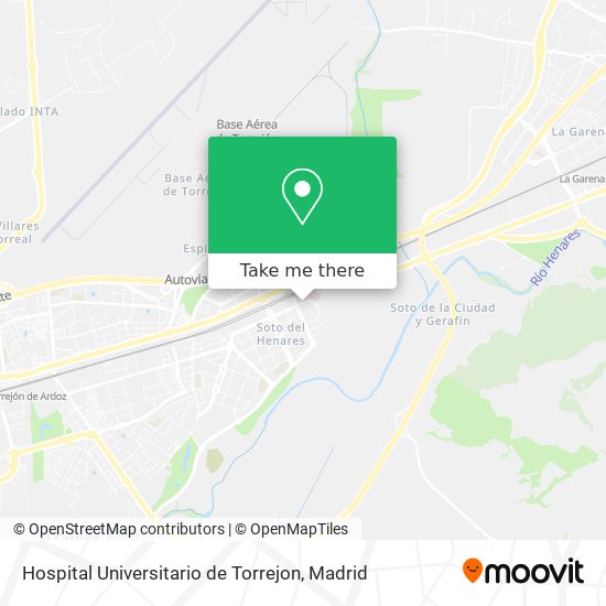 mapa Hospital Universitario de Torrejon