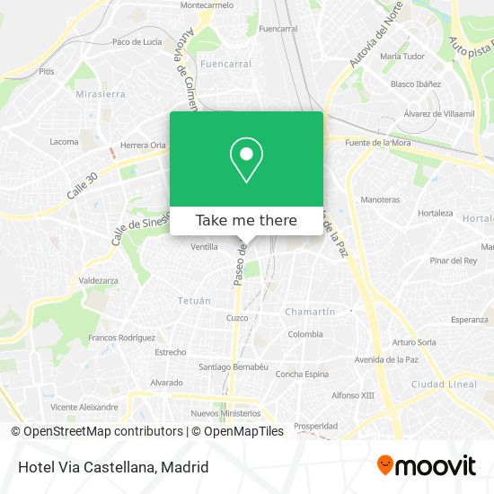 mapa Hotel Via Castellana