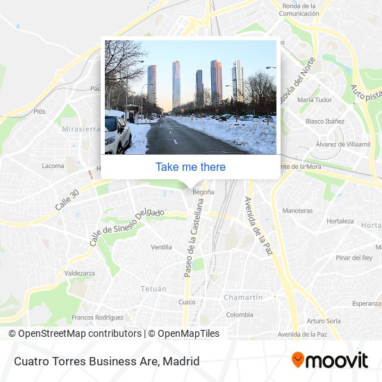 Cuatro Torres Business Are map