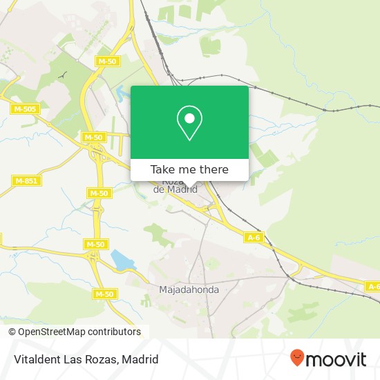 mapa Vitaldent Las Rozas