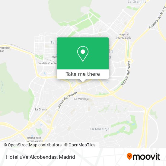 mapa Hotel uVe Alcobendas