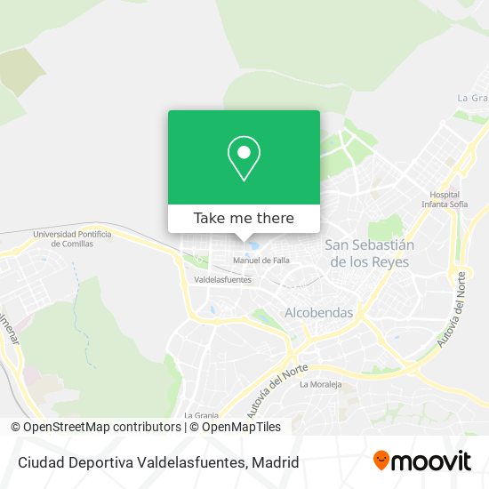 Ciudad Deportiva Valdelasfuentes map